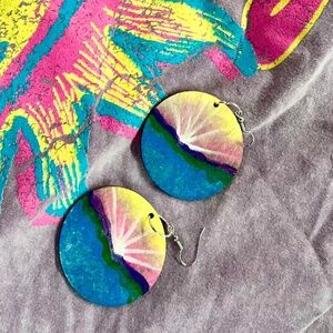 Hand painted earrings